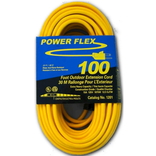 12/3 SJTW UG 100 ft. Yellow Cord