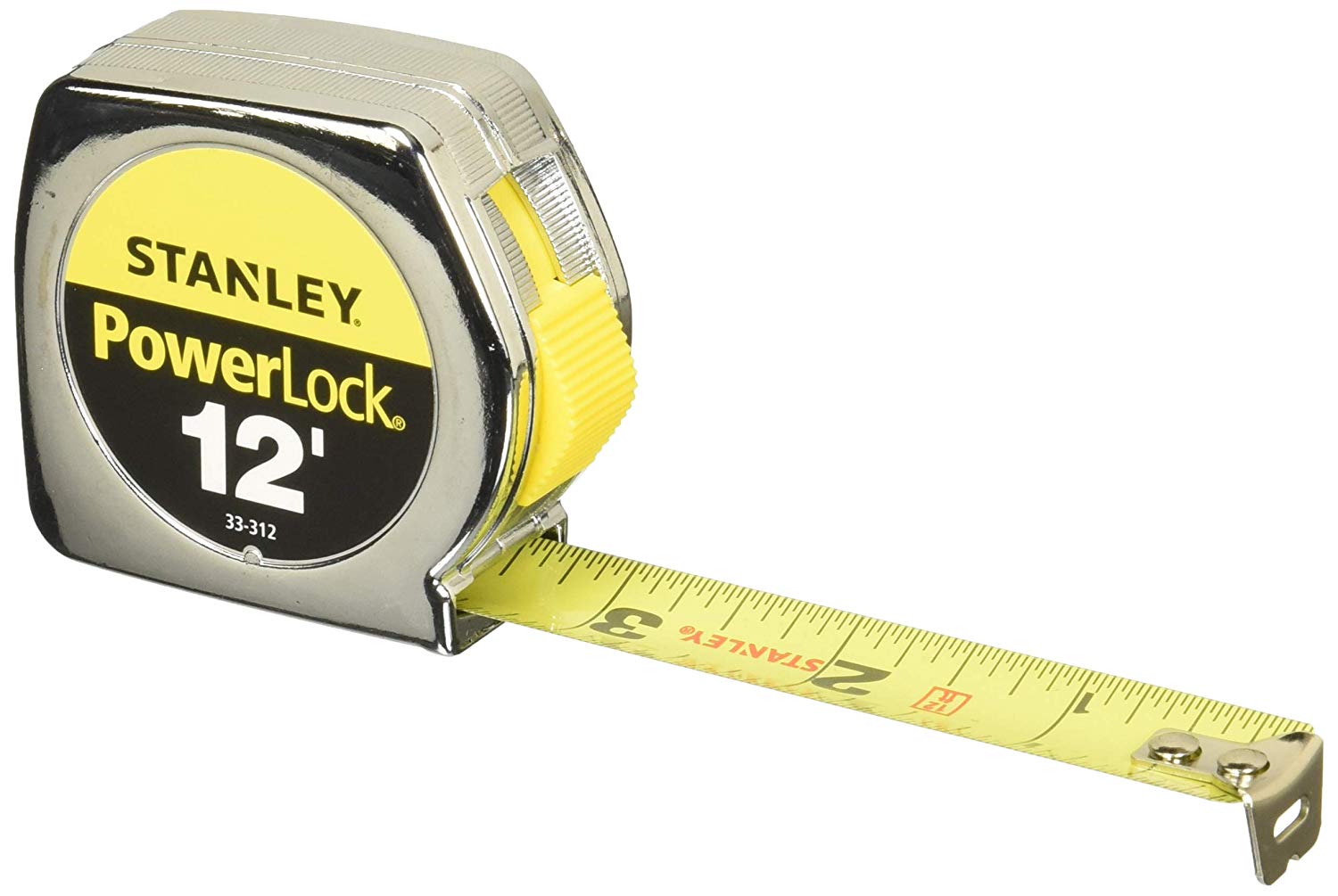 Stanley Powerlock Silver 12 in. Tape Measure