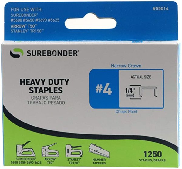 SUREBONDER 1/4″ STAPLE NARROW CROWN - DTI Coatings & Supplies