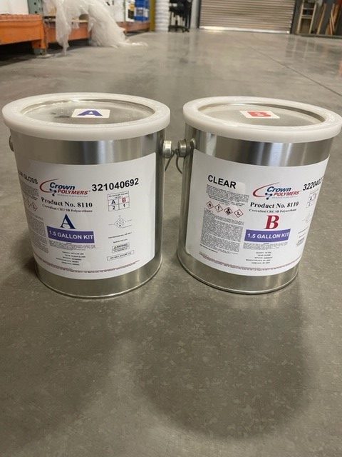 8110 Crownseal CRU SB Polyurethane 1.5 Gal Kit Clear Gloss - DTI Coatings &  Supplies